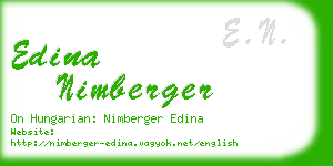 edina nimberger business card